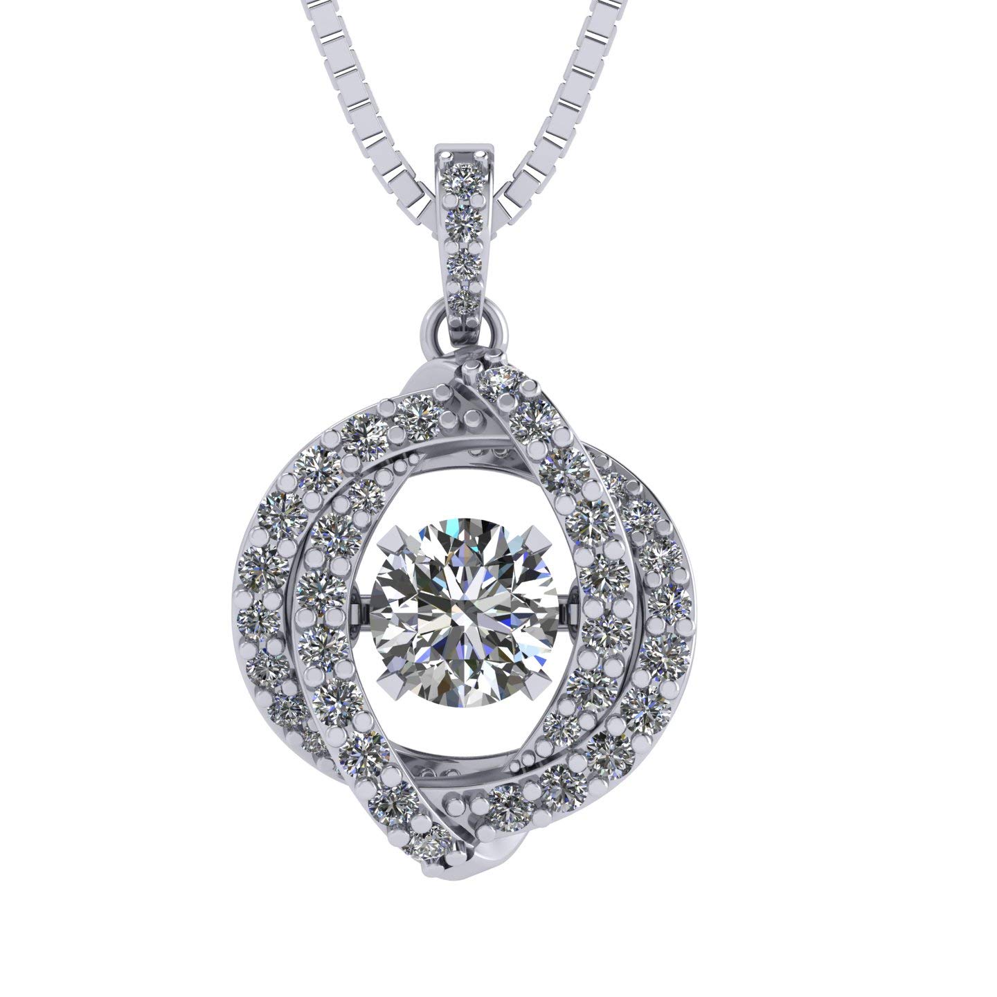 Dancing Diamonds in Motion 14kt Gold Diamond Pendant Necklace with 0.09  Carats t.w - Jewelry Factory - North Hollywood, CA