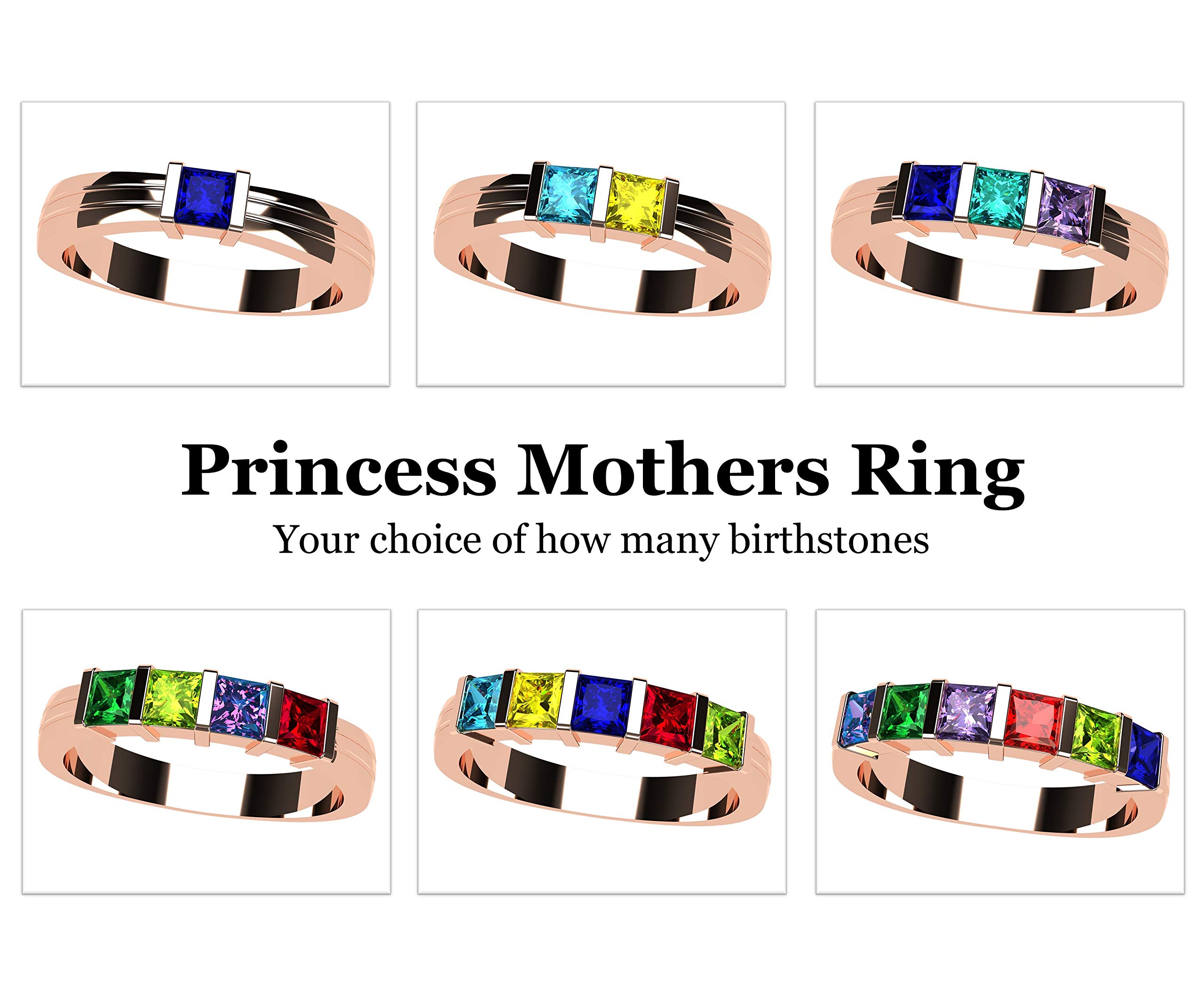 Princess Channel Set Ring Mothers ring | Mama's Jewelry