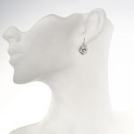 NANA Jewels Sterling Silver &amp; CZ Square Cushion shape &quot;Dancing Diamond&quot; Earrings