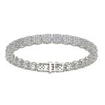 NANA Jewels Lab Created CVD Diamond Cluster Tennis Bracelet 4ctw-7 1/2 ctw, 7 or 8&quot; 10kt Gold