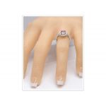 NANA Jewels 2ct Pure Brilliance Zirconia Simulated Morganite Cushion Cut Halo Engagement Ring Sterling