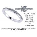 NANA Jewels Lab Created CVD Diamond Wedding Anniversary Band 1/5ctw 10kt Gold