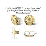 NANA Jewels Sterling Silver Asscher-Cut Swarovski Zirconia Stud Earrings,(4 cttw) Hypoallergenic