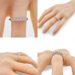 NANA  Asscher Cut Lucita Style 1 to 7 Birthstones - Mother&#039;s Birthstone Ring in Sterling Silver, 10k or 14k Gold