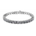 NANA Jewels Pure Brilliance Zirconia Asscher Cut Tennis Bracelet, 7&quot; or 8&quot; in Gold Plated Sterling Silver, 13.00ctw-53.00ctw