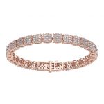 NANA Jewels Lab Created CVD Diamond Cluster Tennis Bracelet 4ctw-7 1/2 ctw, 7 or 8&quot; 10kt Gold