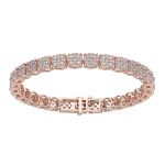 NANA Jewels Lab Created CVD Diamond Cluster Tennis Bracelet 4ctw-7 1/2 ctw, 7 or 8&quot; 10kt Gold