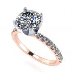 NANA Jewels 1.0-4.0ct  Pure Brilliance Zirconia Round Brilliant Cut Solitaire Engagement Ring Sterling Silver