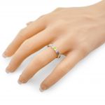 NANA Jewels Princess Mother&#039;s Ring with 1 to 6 Birthstones in Sterling Silver, 10k or 14k White, Yellow or Rose Gold