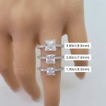 NANA Jewels Princess Cut Solitaire Engagement Ring made w/ Pure Brilliance Zirconia in 1.50ct, 2.00ct, &amp; 3.00ct