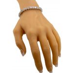NANA Jewels Pure Brilliance Zirconia Asscher Cut Tennis Bracelet, 7&quot; or 8&quot; in Gold Plated Sterling Silver, 13.00ctw-53.00ctw
