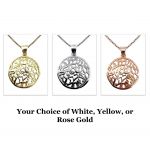 Shema Full Prayer Pendant Necklace, Solid .925 Sterling Silver &amp; Gold Plated with a 22&quot; Adjustable Box Chain