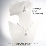 Central Diamond Center Chandelier Dancing Stone Necklace made w/Pure Brilliance Zirconia in Sterling Silver