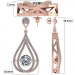 NANA  Sterling Silver &amp; CZ Dangle Dancing Diamond Chandelier Earrings