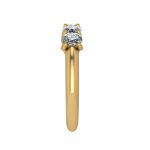 NANA Jewels Simulated Diamond Wedding Ring, Swarovski Zirconia Solid 14K Gold Anniversary Ring Band