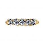 NANA Jewels Simulated Diamond Wedding Ring, Swarovski Zirconia Solid 14K Gold Anniversary Ring Band