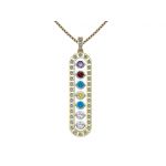 As You Go Add a Birthstone Gold Plated Sterling Silver Mother&#039;s Necklace w/ 1-7 Birthstones