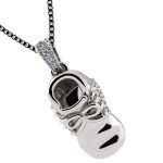 NANA Jewels Baby Shoe Charm or Pendant-Necklace made with Pure Brilliance Zirconia in Sterling Silver, 10k or 14k Gold