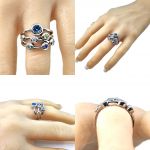 NANA  Bubble Mother&#039;s Ring with 1 to 7 Simulated Birthstones in Sterling Silver