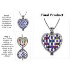 NANA Jewels Ultimate Heart of Hearts Mothers Locket Necklace Pendant in Sterling Silver &amp; Mother of Pearl