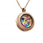 NANA Stainless Steel Mother&#039;s Locket Pendant (Jan-Dec) Yellow/White/Rose Plated with a Chain