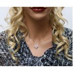 NANA 4 Points Dancing Stone Pendant Necklace, Sterling Silver &amp; Pure Brilliance Zirconia