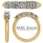 NANA Jewels Simulated Diamond Wedding Ring,  Pure Brilliance Zirconia Solid 14K Gold Anniversary Ring Band