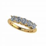 NANA Jewels Simulated Diamond Wedding Ring,  Pure Brilliance Zirconia Solid 14K Gold Anniversary Ring Band