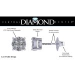 Diamond Stud Earrings 9stone Cluster 14kt Gold-Lab Created Diamonds-1 carat to 4 carat total weight look