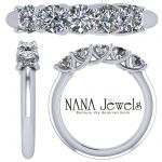 NANA Jewels Simulated Diamond Wedding Ring,  Pure Brilliance Zirconia Solid 14K Gold Anniversary Ring Band