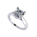 NANA Jewels Cushion Cut Simulated Diamond Solitaire Engagement ring Lucita style 1.5 to 3.0 carat Swarovski Zirconia
