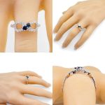 NANA Infinity Couples 2 Stone Ring w/Simulated Birthstones in Silver, 10K or 14K Solid Gold