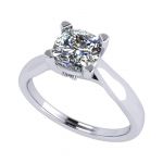 NANA Jewels Cushion Cut Simulated Diamond Solitaire Engagement ring Lucita style 1.5 to 3.0 carat Pure Brilliance Zirconia