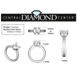 Heart on Prongs Engagement Ring w/ Simulated Diamond Pure Brilliance Zirconia in Solid Sterling Silver