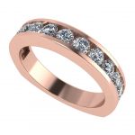 Anniversary Band Ring Channel Set w/ 0.75ctw Pure Brilliance Zirconia in Silver, 10K, or 14K Gold