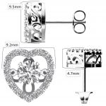 Heart Dancing Gemstone Earrings in Sterling Silver made w/ Pure Brilliance Zirconia