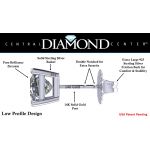 14K Gold Posts &amp; Sterling Silver Princess Cut CZ Stud Earrings w/ Pure Brilliance Zirconia, 1.50-4.00ctw