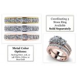 Anniversary Band Ring Channel Set w/ 0.75ctw Pure Brilliance Zirconia in Silver, 10K, or 14K Gold