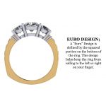 3 Stone Past, Present, &amp; Future Ring w/ 2.50ctw Pure Brilliance Zirconia in 10K or 14K Gold