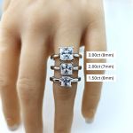 1.50-3.00ct Princess Solitaire Engagement Ring Lucita Wedding Ring Pure Brilliance Zirconia Sterling Silver