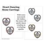 Heart Dancing Gemstone Earrings in Sterling Silver made w/ Pure Brilliance Zirconia