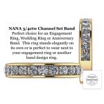 Anniversary Band Ring Channel Set w/ 0.75ctw Swarovski Zirconia in Silver, 10K, or 14K Gold