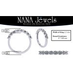 NANA Jewels Ur 1 carat Simulated Diamond Wedding Rings Anniversary Band, Wedding sets for women in Silver, 10K or 14K