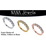 NANA Jewels Ur 1 carat Simulated Diamond Wedding Rings Anniversary Band, Wedding sets for women in Silver, 10K or 14K