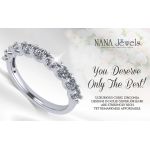 NANA Jewels Ur 1 carat Simulated Diamond Wedding Rings Anniversary Band, Wedding sets for women in Silver, 10K or 14K