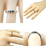 NANA Shared Prong Couples 2 Stone Ring w/Simulated Birthstones Sterling Silver, 10K or 14K Gold