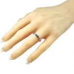 NANA Shared Prong Couples 2 Stone Ring w/Simulated Birthstones Sterling Silver, 10K or 14K Gold