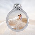 NANA Jewels NANA Sterling Silver Round Brilliant Cut Lucita Solitaire Engagement Wedding Ring Made with Pure Brilliance Zirconia