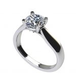 NANA Jewels NANA Sterling Silver Round Brilliant Cut Lucita Solitaire Engagement Wedding Ring Made with Pure Brilliance Zirconia