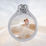 NANA Jewels NANA Sterling Silver Round Brilliant Cut Lucita Solitaire Engagement Wedding Ring Made with Pure Brilliance Zirconia